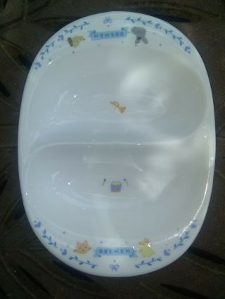 Vintage Divided Porcelain Bowl Serving/ Feeding Infant Baby Dish 5 " Narumi Japan