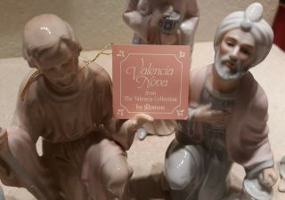 Vintage Nativity (13) Valencia Nova Fine Quality Hand Painted Porcelain.  Ex.  Cond.