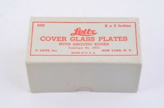 Vintage 100 2x2 Cover Glass Plates W/ground Edges 19821