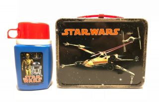 Vintage 1977 Star Wars Lunchbox And Thermos -