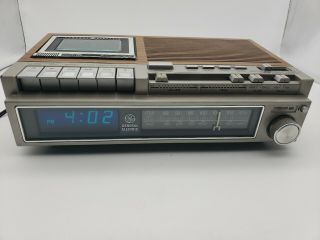Vintage Ge Clock Radio With Cassette Player Model 7 - 4975c Shop Kitchen