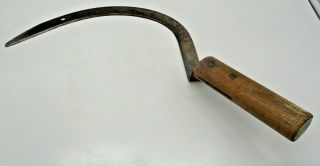 Wood Handle Scythe Sickle Primitive Farm/grass Harvest Reaper Tool Vintage