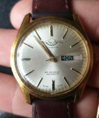 Vintage Talis Automatic Watch 25 Jewels Swiss Made Incabloc Please Read