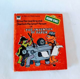 Vintage Sesame Street Tell A Tale Book The Invention Of Paper 1975