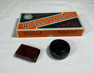 Vintage Rolls Razor Imperial Complete Set W/ Box,  Strop Dressing And Extra Blade