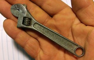 Vintage Utica Tools 91 - 4,  4 " Alloy Steel Adjustable Wrench Usa