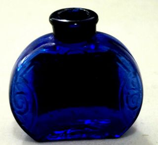 Vintage 1928 Lucretia Vanderbilt A Miniature Cobalt Blue Perfume Bottle 2