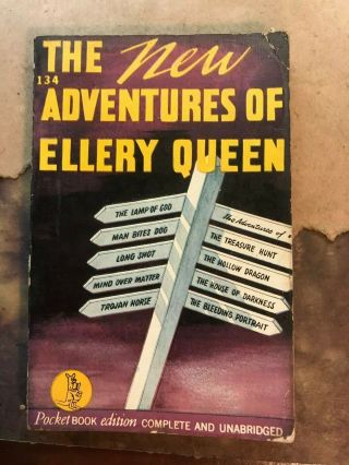The Adventures Of Ellery Queen,  1941 Pocket Book Vintage First Print Paperbac