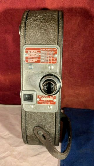 Vintage Keystone Model A - 3 16mm Movie Camera In