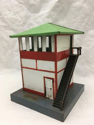 Vintage American Flyer Train Station,  Watch Tower Building For Model Railroad