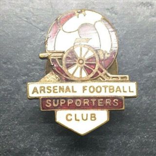 Vintage Arsenal Fc Football Supporters Club Enamel Metal Button Badge