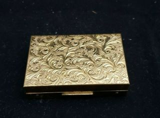 VINTAGE ELGIN AMERICAN GOLD TONE MUSIC BOX COMPACT WITH CASE IT 3