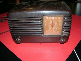 Vintage Art Deco Philco Transitone Bakelite Am Tube Radio 46 - 200 Parts Repair