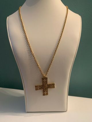 Vintage Mma Metropolitan Museum Of Art Cross Necklace Jewelry Ll26