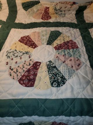 Sweet Vintage,  Hand - Quilted,  Cross Stitched Quilt - 58 " ×81 "