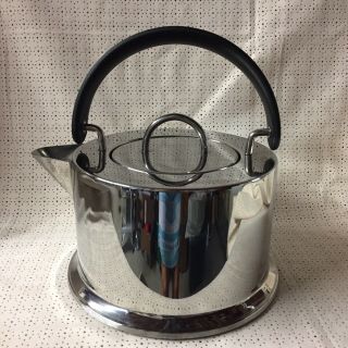 Bodum C Jorgensen Design Vintage Stainless Steel Teapot Made In Italy Inox 18/10