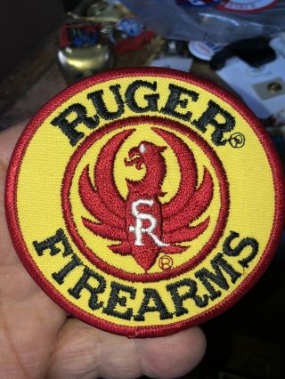 Vintage Ruger Firearms Bird 4” Diameter Embroidered Patch Gun Patch