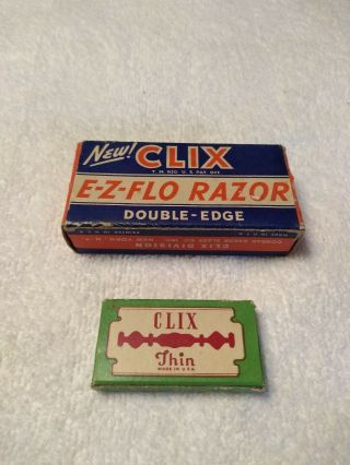 Vintage Clix E - Z - Flo Razor In The Box