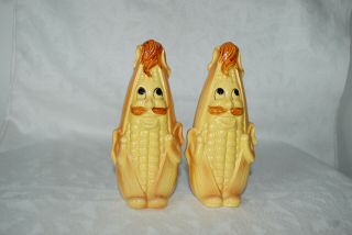 Vintage Japan Anthropomorphic Salt & Pepper Shakers Mr.  Corn People