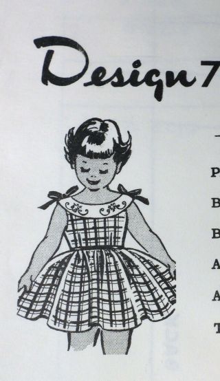 Vtg 1950s Mail Alice Brooks 7186 Sun Dress Sewing Transfer Pattern 2 - 8 Uncut Ff
