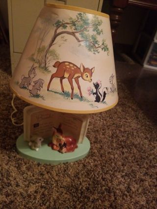 Bambi Lamp Nursery Baby Room Decor Vtg Htf