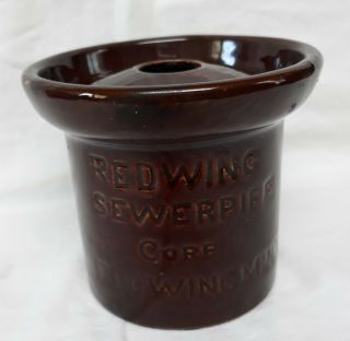 Vintage Red Wing Stoneware Miniature Sewer Pipe Corp Salesman Sample With Lid