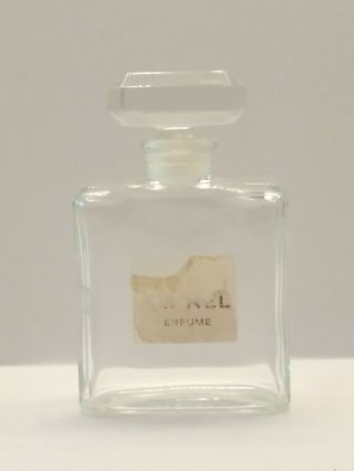 Vintage Perfume Bottle Chanel No 5 Bottle 3.  25 Inch Post 1970 Open Empty