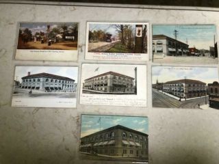 (3).  7 Pc Racine Wi,  J I Case Co.  Vintage.  Postcards