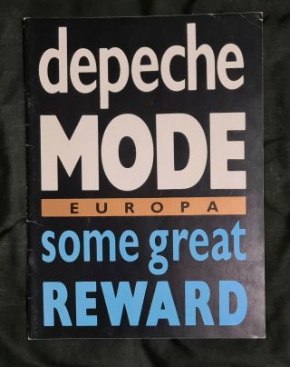 Vintage Depeche Mode Some Great Reward Tour Programme 1984 Very Good