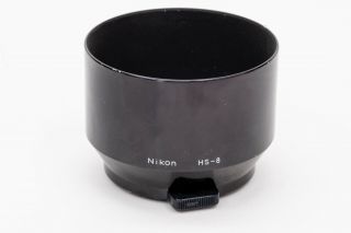 Nikon Hs - 8 Lens Hood Shade Metal Clip On 105/2.  5 85/2 Ai Ai - S Vintage 386347