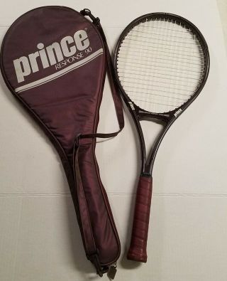 Prince Response 90 - Vintage 1987 Tennis Racket - 14/18 String Pattern Maroon