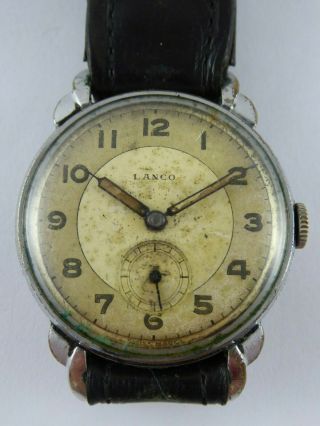 Smart Vintage Mens Gents Lanco Wristwatch 1950 