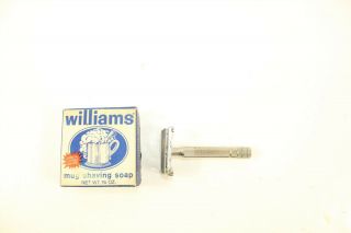 Vintage Collectible Williams Mug Shaving Soap Box With Regus Razor