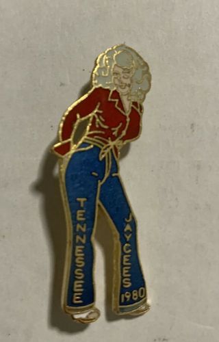 Vintage 1980 Dolly Parton Tennessee Jaycees Pin