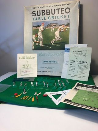Vintage Subbuteo Table Cricket Game Club Edition