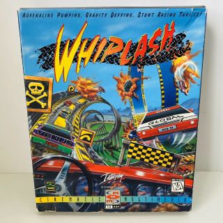 Vintage Pc Big Box Cd - Rom Game Whiplash 1995 Gremlin Interactive Interplay Cib