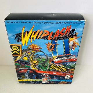 Vintage PC Big Box CD - ROM Game Whiplash 1995 Gremlin Interactive Interplay CIB 2