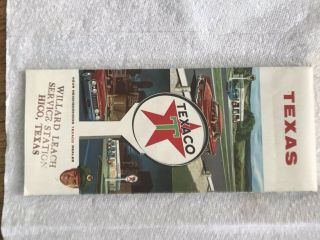 Vintage 1962 Texaco Texas Road Map