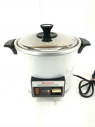 Hitachi Automatic Rice Cooker Food Steamer Rd - 405p 578n 5.  5 Cups Vintage White