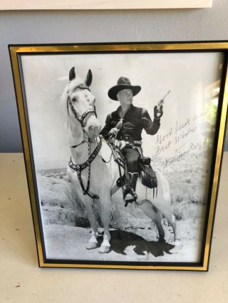 Vintage William Boyd Star Of Hopalong Cassidy Autographed Framed Picture