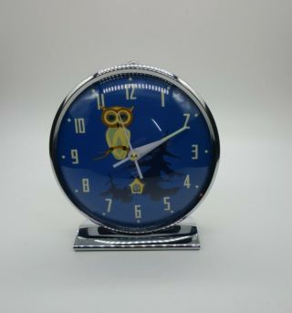 Retro Vintage Diamond Owl Alarm Clock Moving Eyes