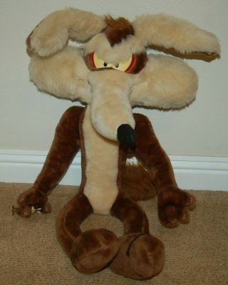 Vintage 1994 Ace Wile E Coyote Plush Stuffed Warner Bros Looney Tunes Toy 32 "