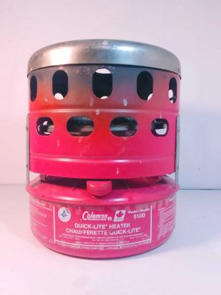 Vintage Coleman 518 - D Quick - Lite Catalytic Heater Made In Canada