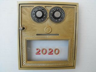 2020 Vintage Corbin Post Office Box Door Cast Bronze Double Dial Combination