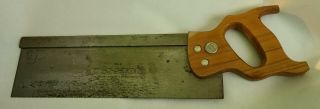 Vintage Disston No 4 Saw.  12 Inch Blade 14 " Wood Handle