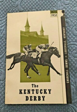 Vintage 1951 Kentucky Derby Media Guide Churchill Downs Louisville Ky