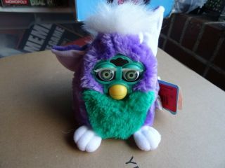 Vintage 1999 Furby Baby 70 - 940 Purple/green With Blue Eyes - And