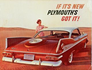 Vintage 1959 Plymouth Sport Fury,  Fury,  Belvedere,  Savoy And Suburban Brochure