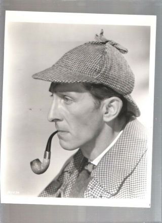Vintage 1968 Peter Cushing " Sherlock Holmes " Publicity Photo 8 1/2 X 11