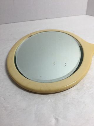 Vintage Handheld Mirror Beveled Glass Plastic Candle 15 X 9 a405 2
